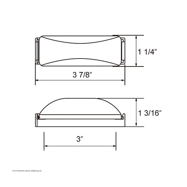 Single LED Rectangular Light (Clearance/Marker) - Amber LED/Clear Lens (Bulk)