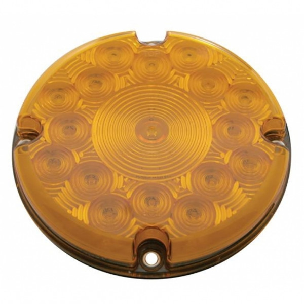 17 LED 7" Turn Signal Light - Amber LED/Amber Lens (Bulk)