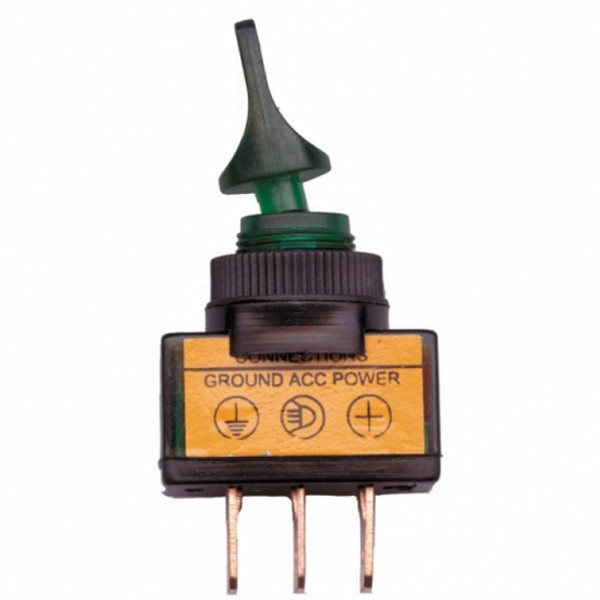 Glow Duck Bill Toggle Switch - Green