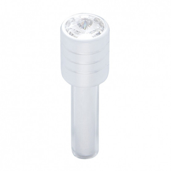 Chrome Door Lock Knob With 7/16" Clear Crystal (2pc/set)