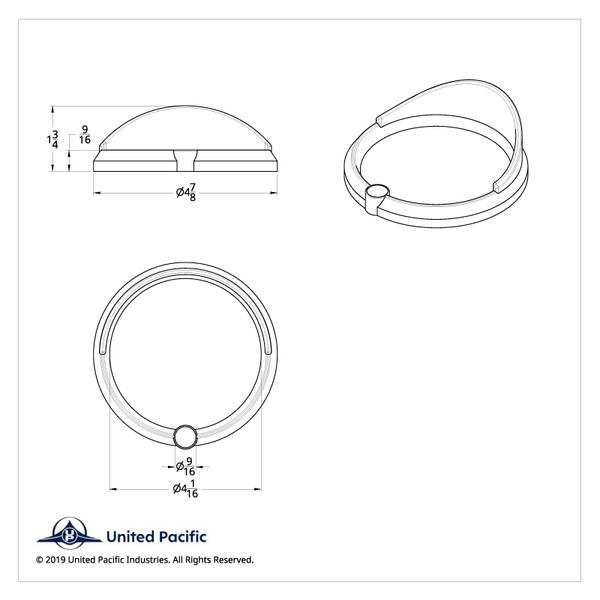 Signature Series Speed/Tachometer Gauge Bezel With Visor For Freightliner -Indented