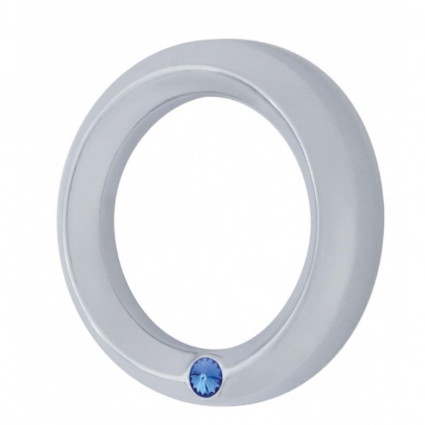 Signature Series Small Gauge Bezel For 2006+ Peterbilt - Blue Crystal