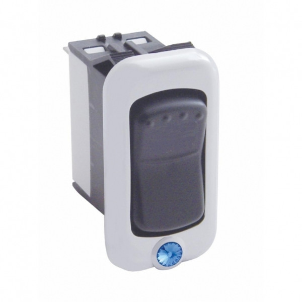 Rocker Switch Trim For Peterbilt/ Kenworth With Blue Crystal (Card of 3)