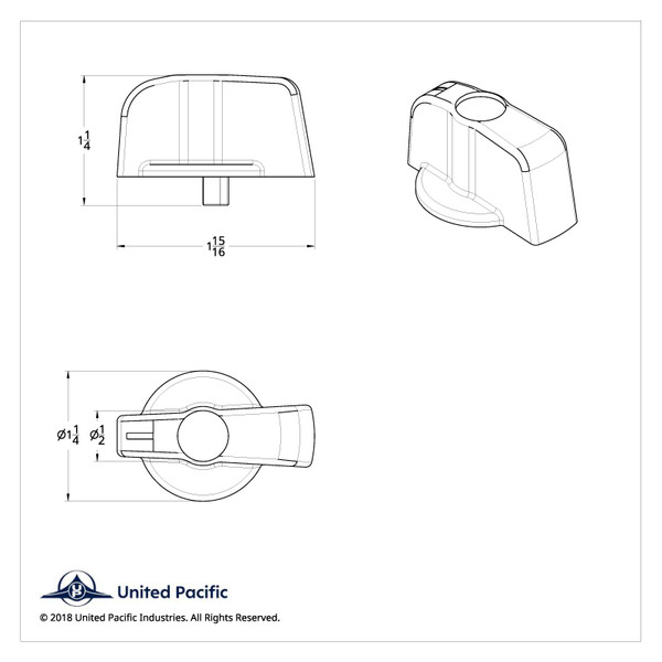 Freightliner A/C Knob (Older Model) - Indented (Bulk)