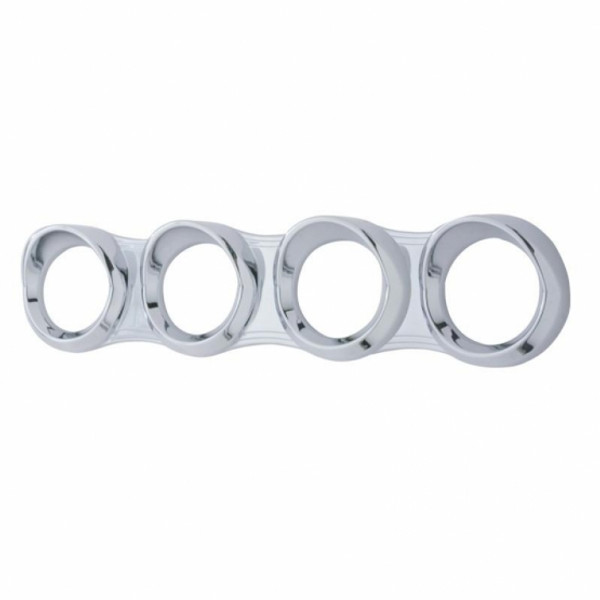 4 Gauge Cluster Cover With Visor For 2006+ Peterbilt - Horizontal