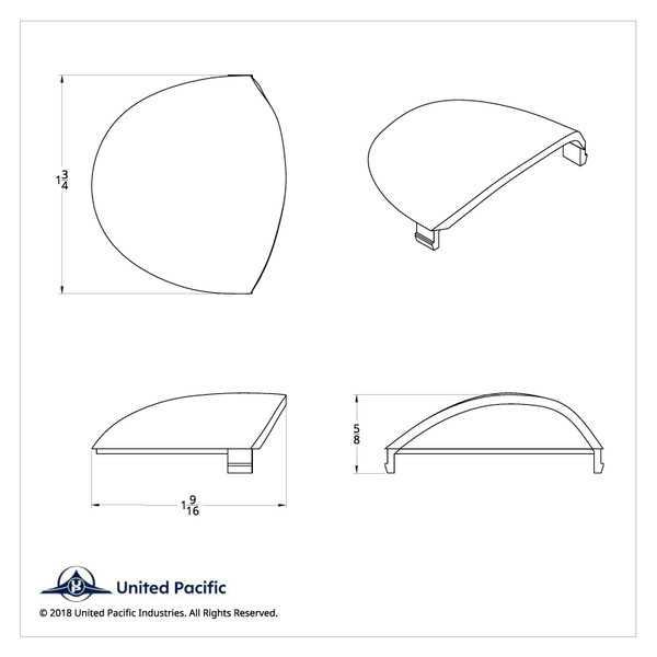 Round Dome Light Lens For 2006+ Kenworth  - Clear (Card of 2)