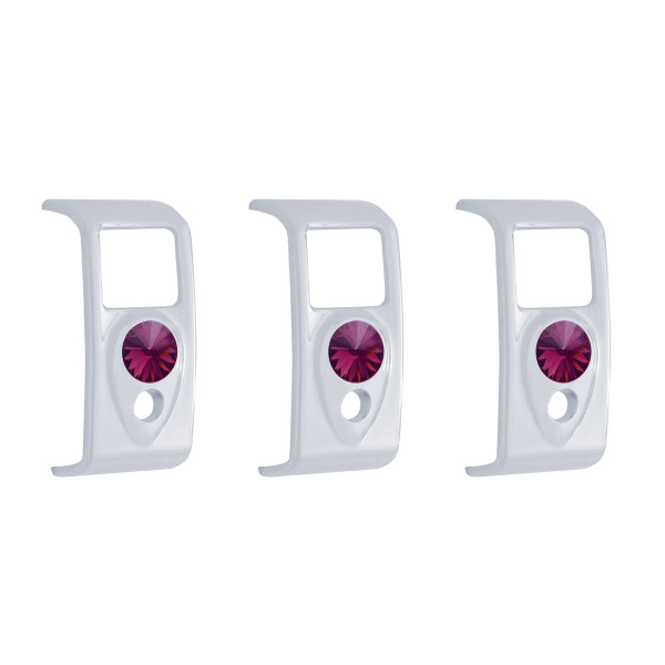 Rocker Switch Cover With Purple Diamond For 2006+ Kenworth (Card Of 3)