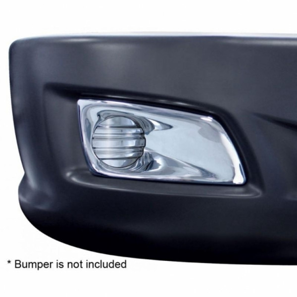 Chrome Plastic Fog Light Cover Without Light Opening For 2008-2017 Kenworth T660 - Passenger