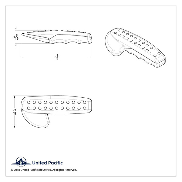 Chrome Interior Door Handle Cover For 2008-2017 Freightliner Cascadia - Driver