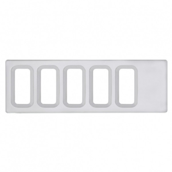 Chrome Plastic Dash Switch Panel Cover For International - 5 Openings