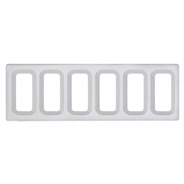 Chrome Plastic Dash Switch Panel Cover For International - 6 Openings