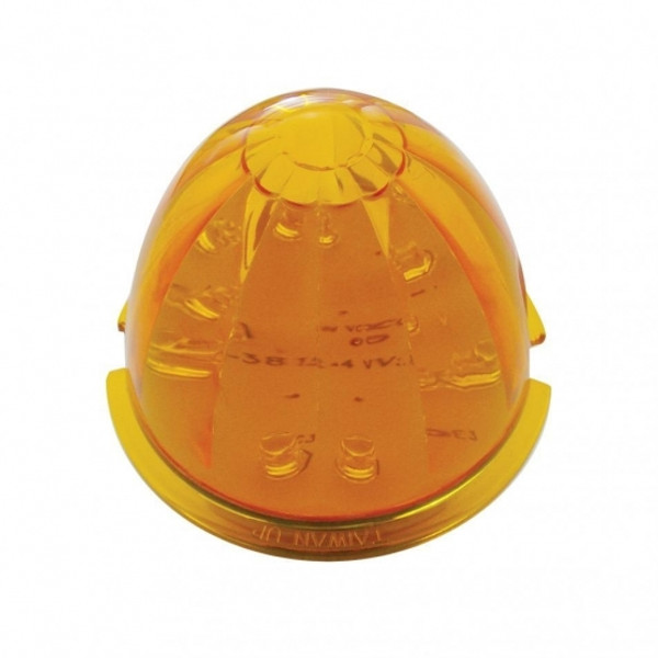 Fog Light Cover With Amber LED Watermelon Light & Visor For 2007-17 KW T660- Passenger -Amber Lens