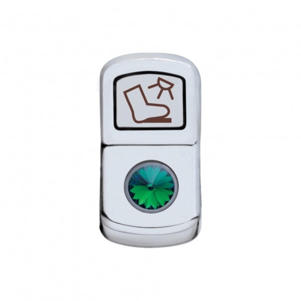 "Floor Light" Rocker Switch Cover With Green Diamond