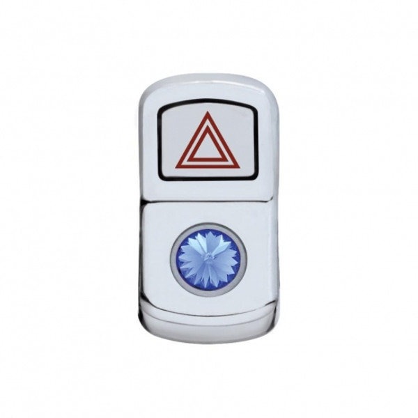 "Hazard" Rocker Switch Cover With Blue Diamond