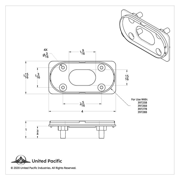 Chrome LED Mirror Bracket Cover - For Up 60018 Bracket (Bulk)