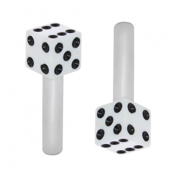 Dice Door Lock - White Knobs (2Pc/Set)