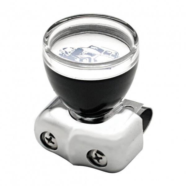 Black Steering Wheel Spinner With Clear Removable Top