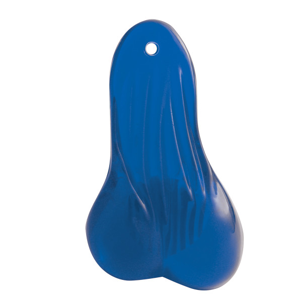 8-1/4" Tall Large Low-Hanging Rubber Balls With LED Light - Blue LED