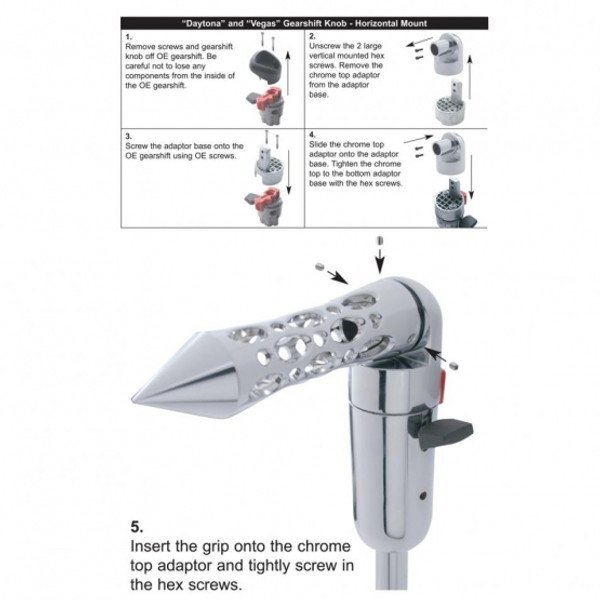 15/16" Side Chrome Gearshift Mounting Adapter (Bulk)