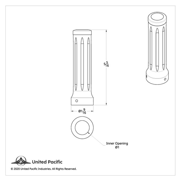 Chrome "Dallas" Grooved Grip (Bulk)