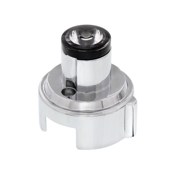 Chrome "Austin" 13/15/18 Speed Gun Cylinder Gearshift Knob With High Power LED - White