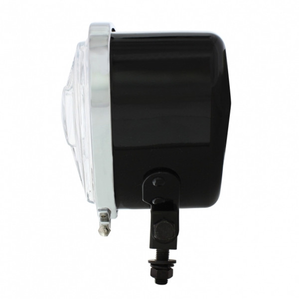 Triangle Headlight With Black Housing & Round Back