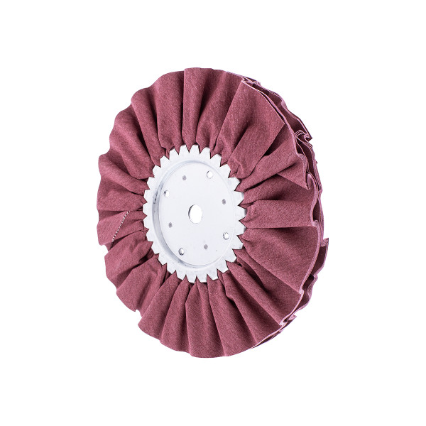 6" Red Treated Airway Buff - 5/8" & 1/2" Arbor