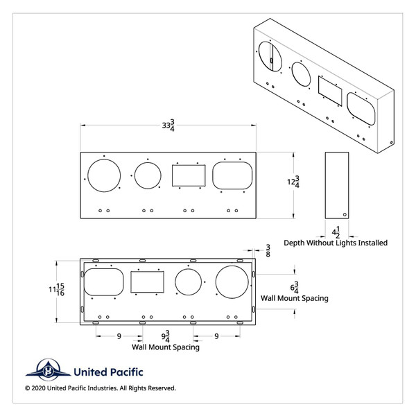 United Pacific Light Display - 7", 5-3/4", 4"x6", 5"x7"
