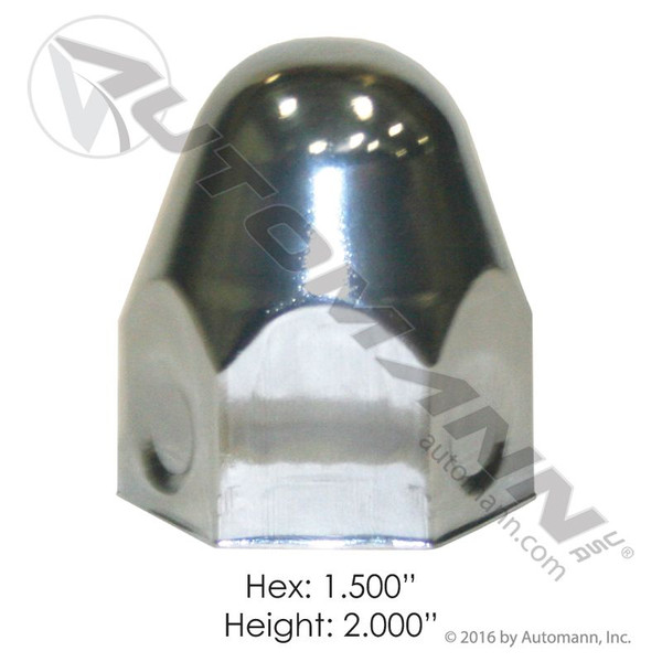 Chrome Steel Push On 1-1/2in