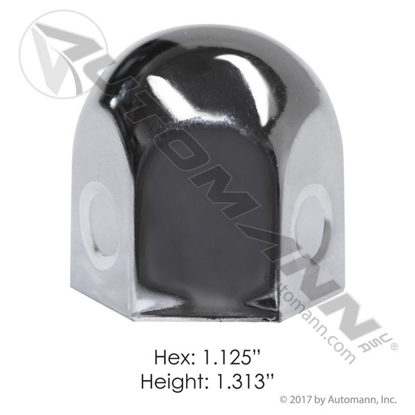 Chrome Steel Push On 1-1/8in