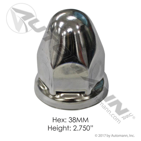 Chrome Steel Push On 38MM