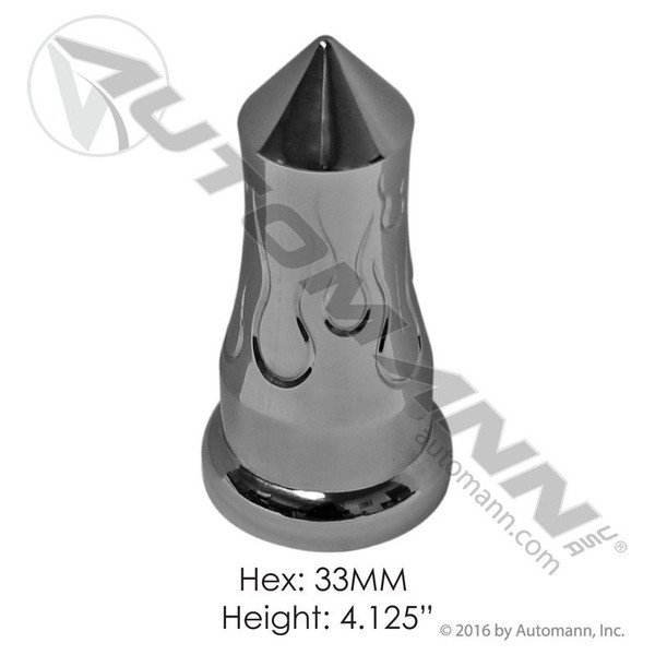 Chrome Plastic Push On 33MM