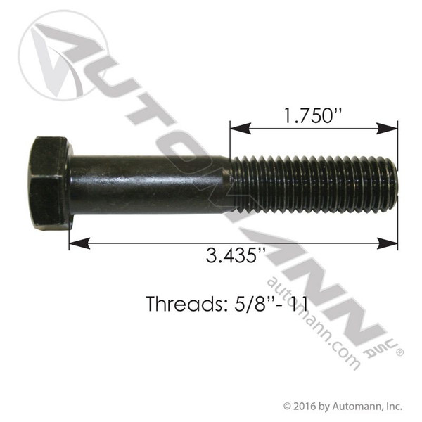 Bolt 5/8in X 3-1/2in GR8 Freightliner
