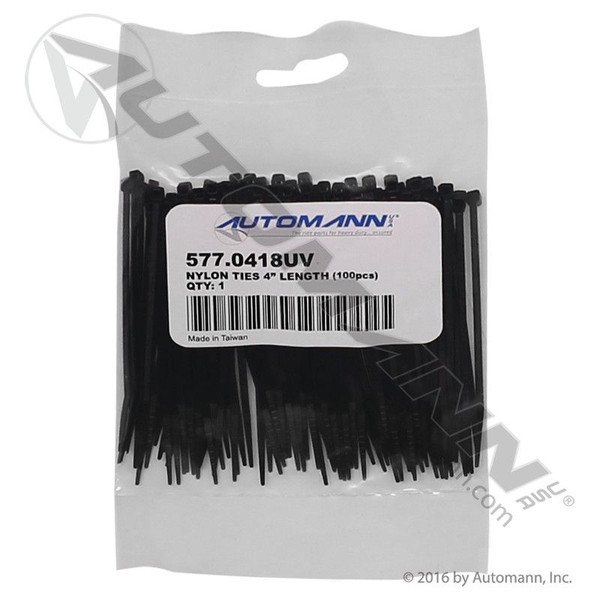 Nylon Ties 4in Length Black