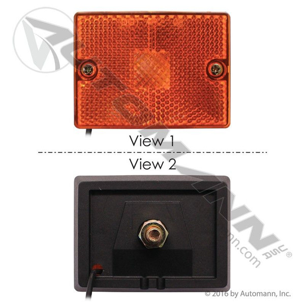 Marker Light 2in X 3in Reflex Amber