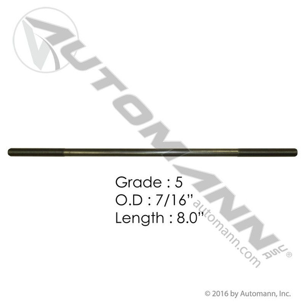 7/16in X 8in GR5 Threaded Rod