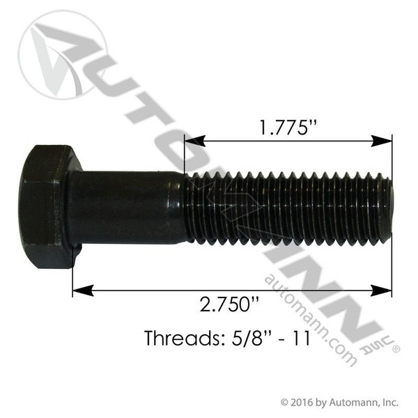 Cap Screw 5/8-11 X 2-3/4 GR8 FRT