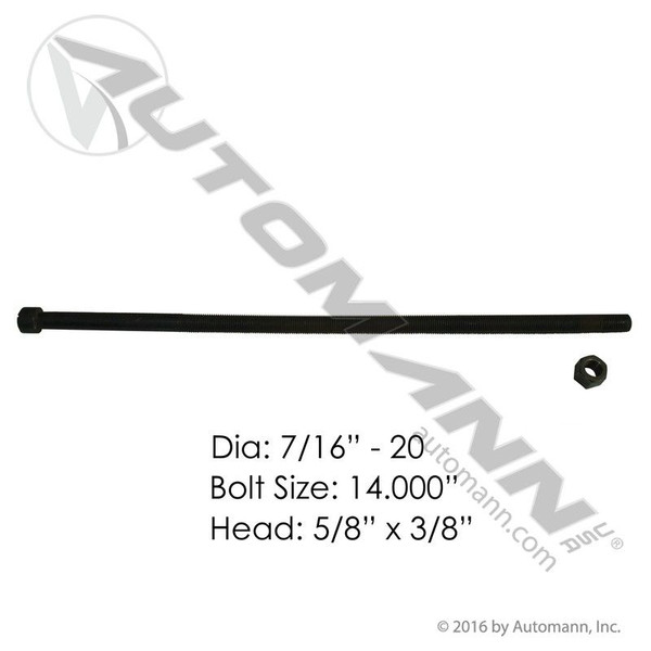Center Bolt 7/16in X 14in