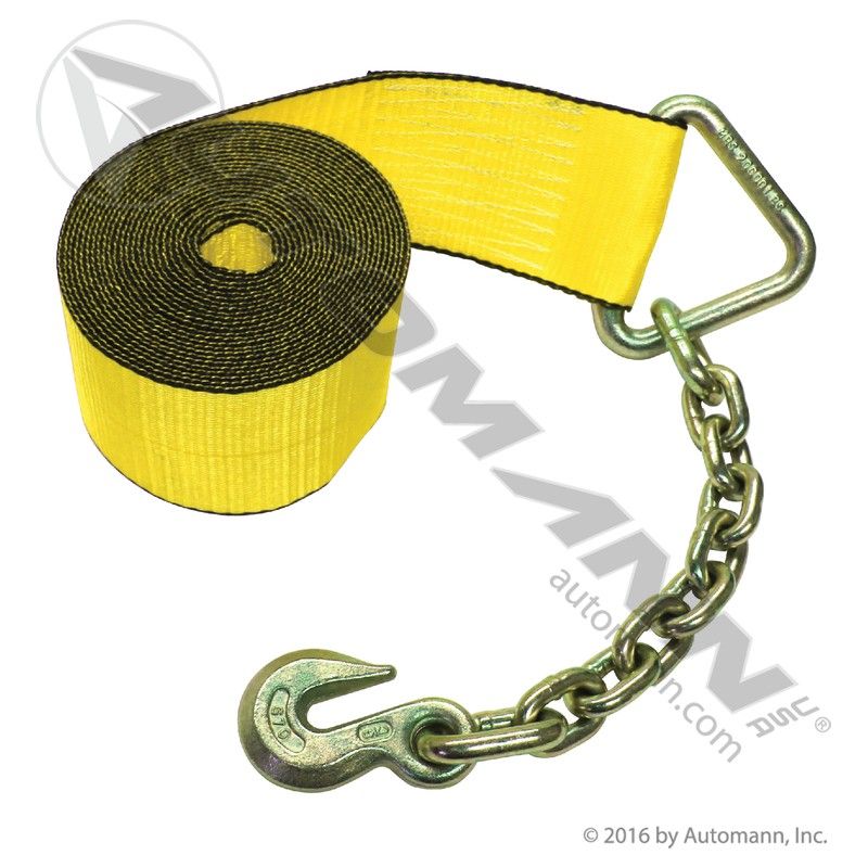 Chain Hook Winch Strap 4in X 27FT