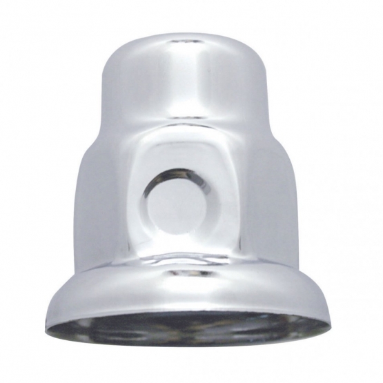 30mm x 2" Chrome Steel Tall Nut Covers With Flange (10 Pack)