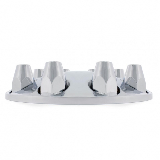 Chrome Moon Front Axle Cover With 33mm Nut Cover - Thread-On