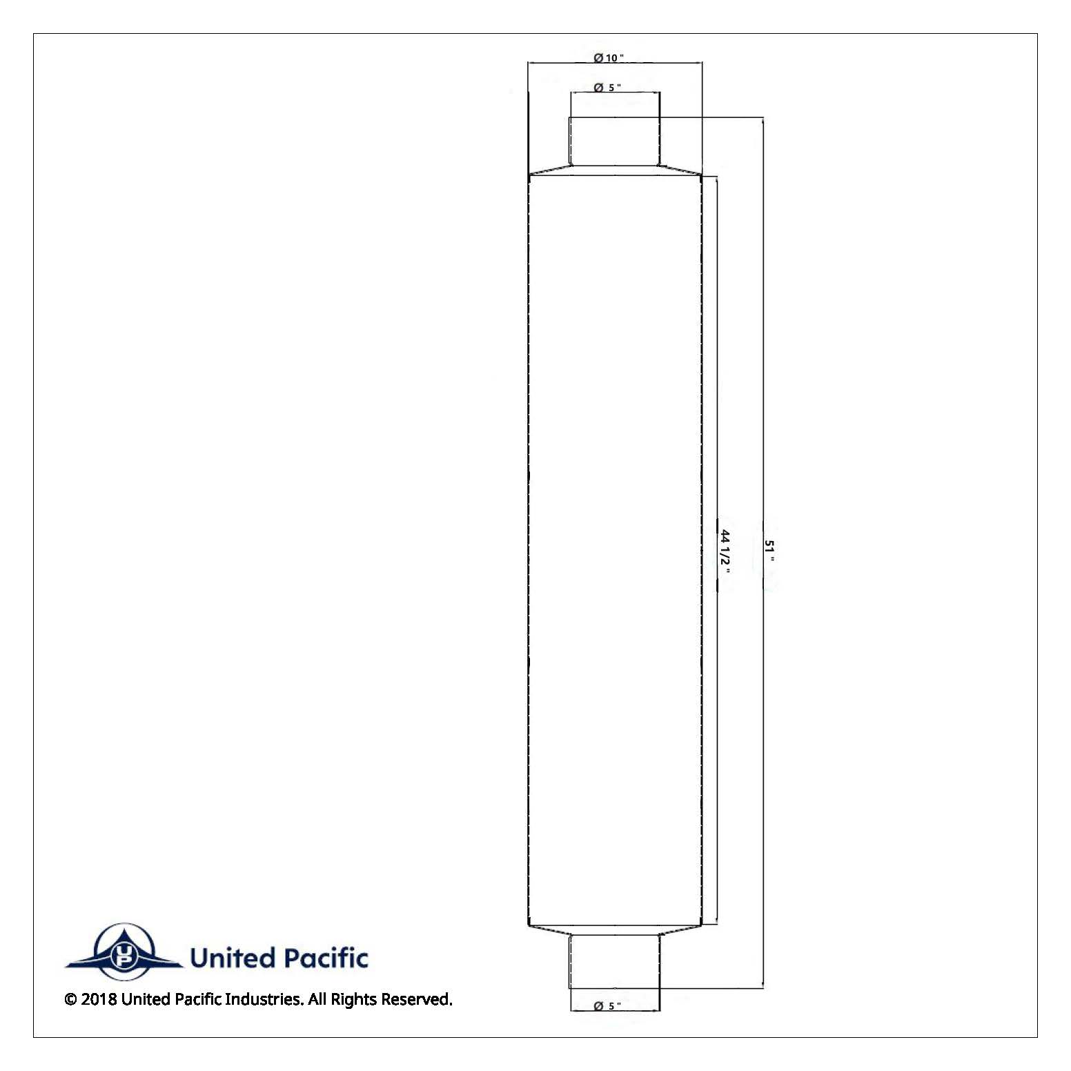 5" X 51" Exhaust Muffler