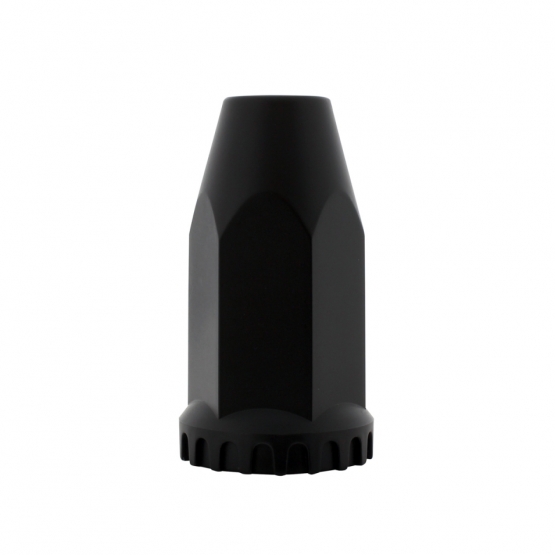 33mm X 4" Matte Black Tall Nut Cover With Flange - Thread-On (Bulk)
