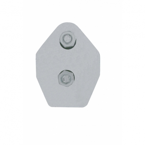 30" Black Light Duty Mud Flap Hanger (Closed End Cap) - 1-1/8" Bolt Pattern