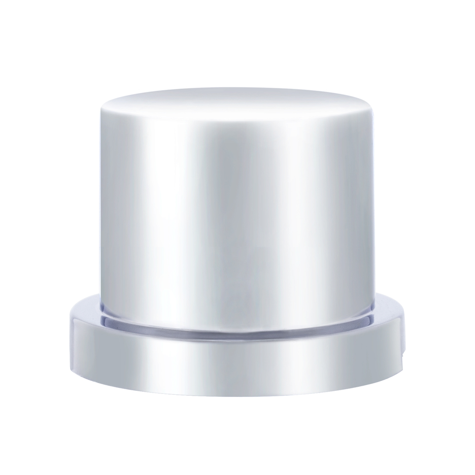 5/8" X 1" Chrome Plastic Flat Top Nut Cover - Push-On (Bulk)