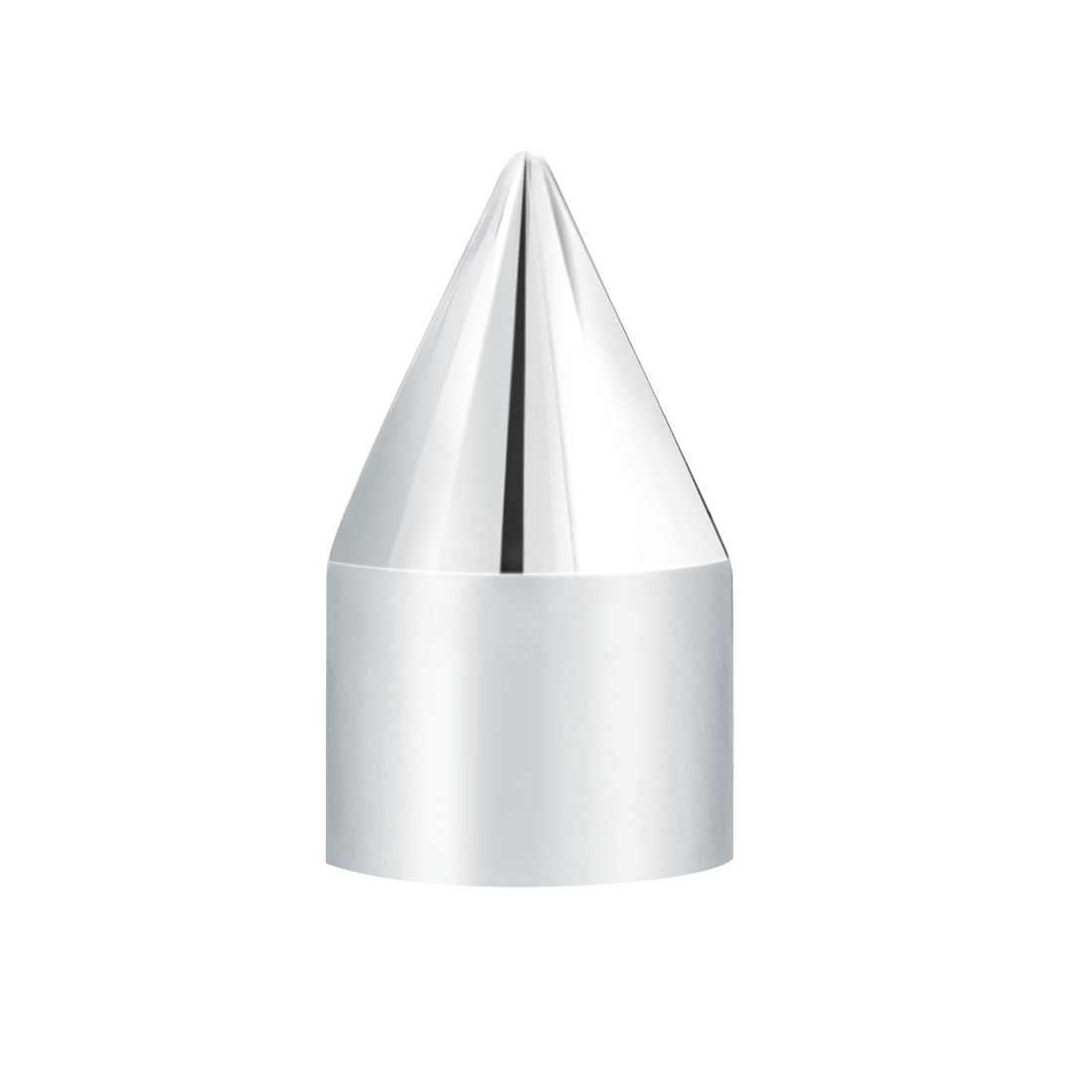 9/16" x 1-1/2" Chrome Plastic Spike Nut Covers - Push-On (10 Pack)