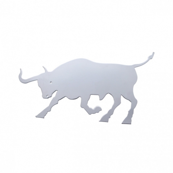 12" X 7" Stainless Raging Bull Cutout - Facing Left