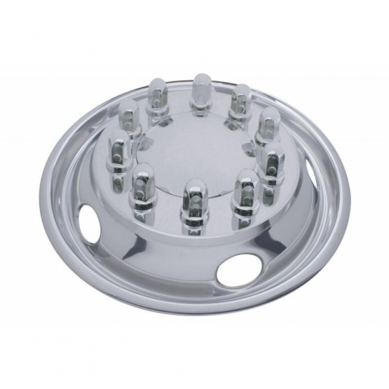 22-1/2" O.D. Stainless Front Wheel Simulator Set - 5 Vent Holes, Hub Piloted