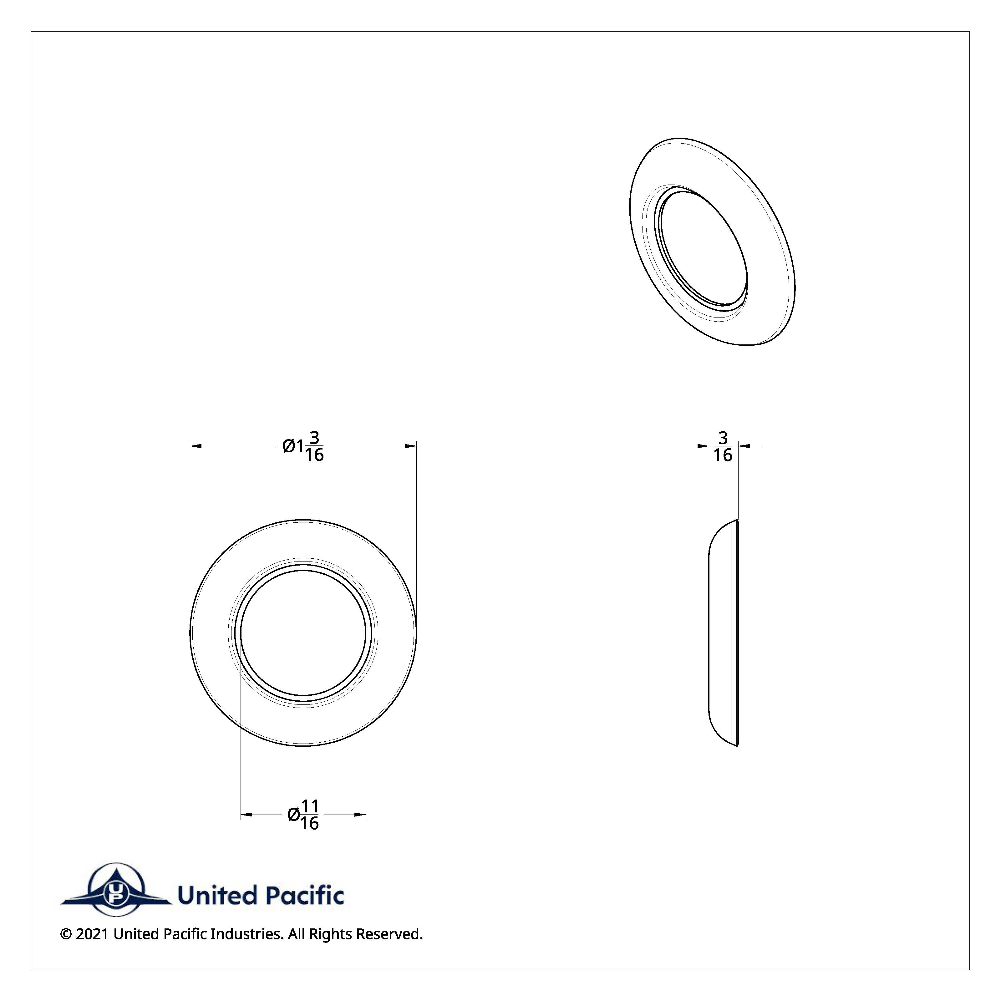 Stainless Steel Mini Marker Light Bezel (Bulk)