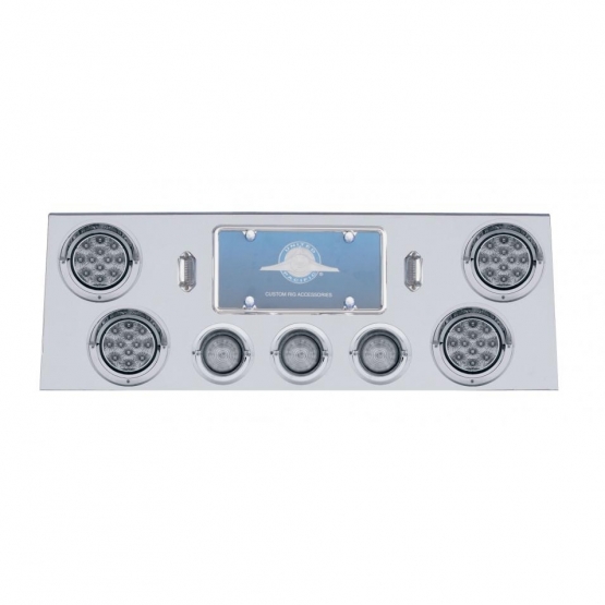 Stainless Steel Rear Center Light Panel With Four 4" Light Cutouts & Three 2-1/2" Light Cutouts